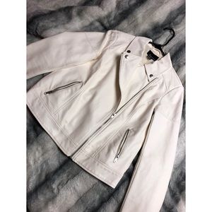 White leather jacket